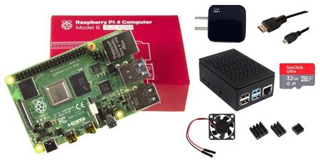Kit Raspberry Pi 4 B 4gb Original + Fuente + Gabinete + Cooler + HDMI + Mem 32gb + Disip
